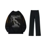 Black Gray (Long-Sleeved)+Black Jeans