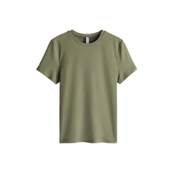 H&M T Shirt Women's Khaki Green