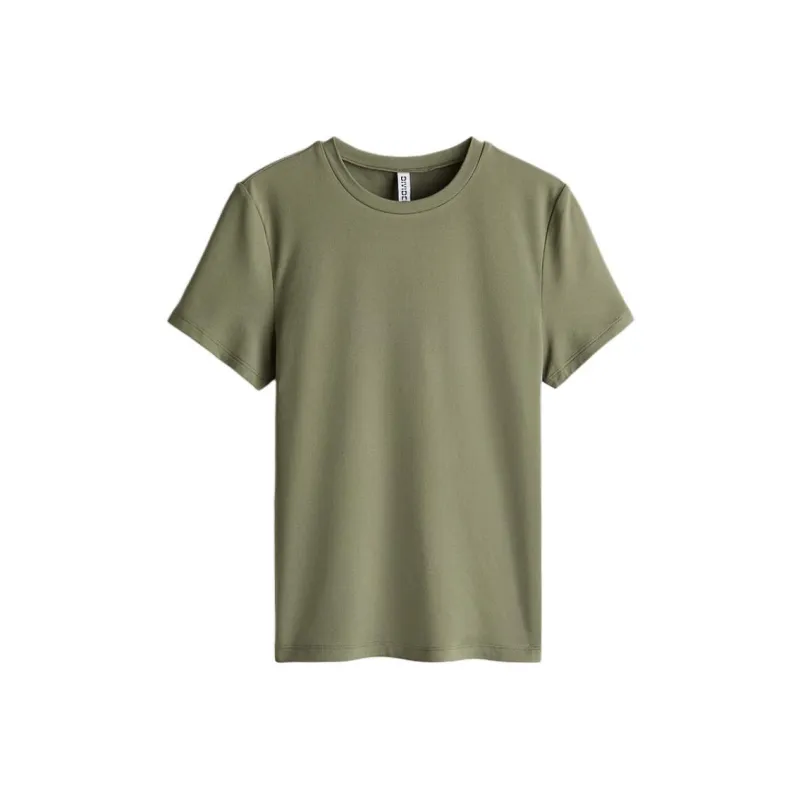 H&M T Shirt Women's Khaki Green-0