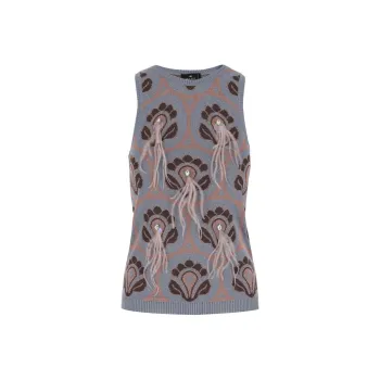 ETRO Patterned Jacquard Knitted Tank Top
