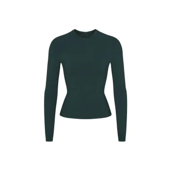 Skims FW23 COTTON Series T Shirts Women's Spruce Wood Color/SPRUCE