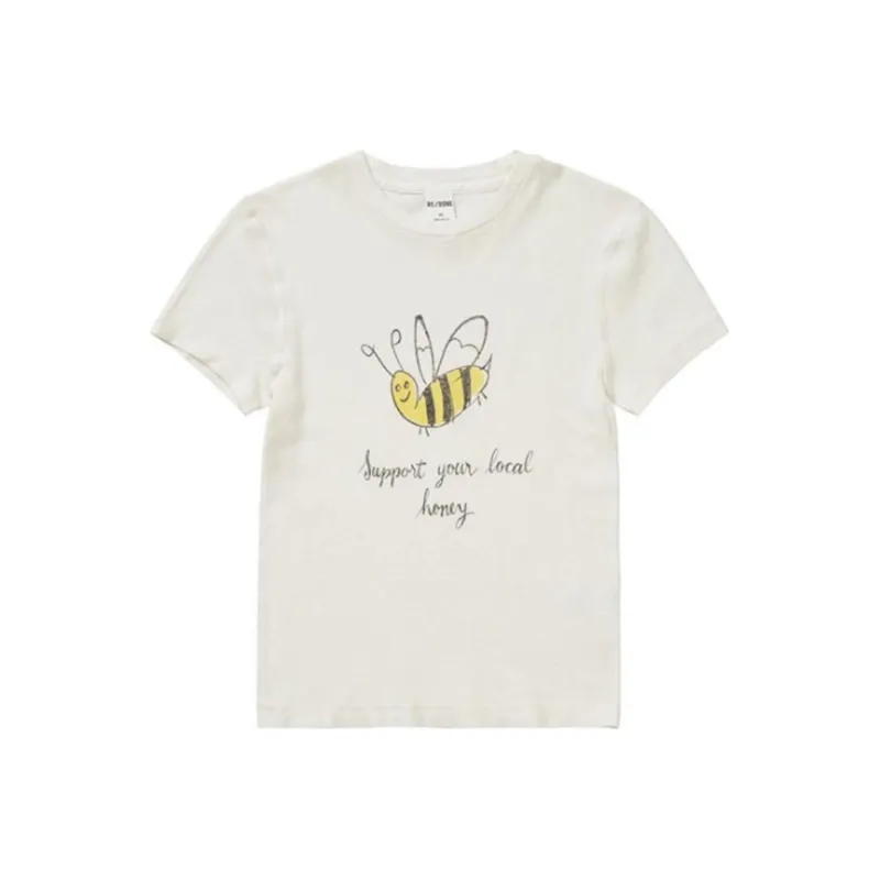 RE/DONE T-Shirts Women's Ecru-0