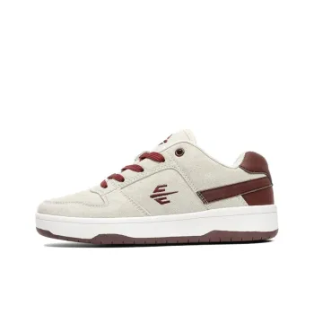Sharp Crowds Cushioning, Abrasion Resistant, Slip Resistant Low Top Skateboard Shoes Unisex Ecru