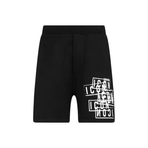 DSQUARED 2 Icon Printed Elastic Waist Shorts