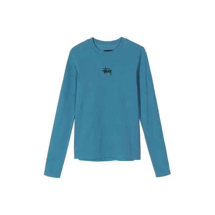 Stussy Baby Rib Long Sleeve Tee 'Black'-6