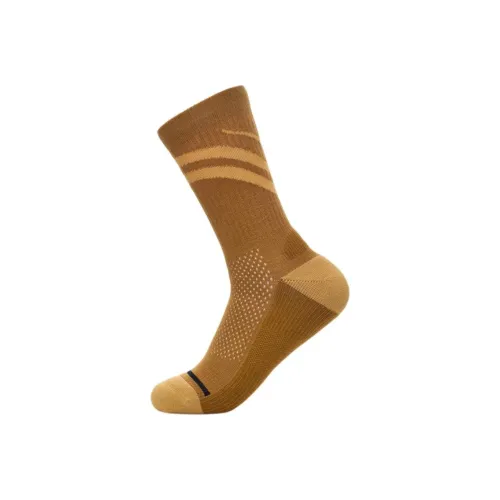 HOKA ONE ONE Mid Calf Socks Unisex 1 Pack Brown