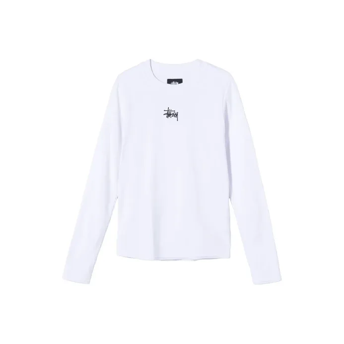 Stussy Baby Rib Long Sleeve Tee 'Black'-9