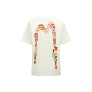 EVISU SS22 Drop Shoulder Sleeve T Shirt Women's