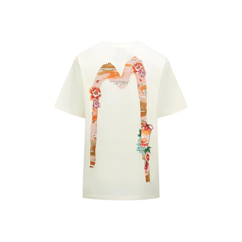 EVISU SS22 Drop Shoulder Sleeve T Shirt Women's-0