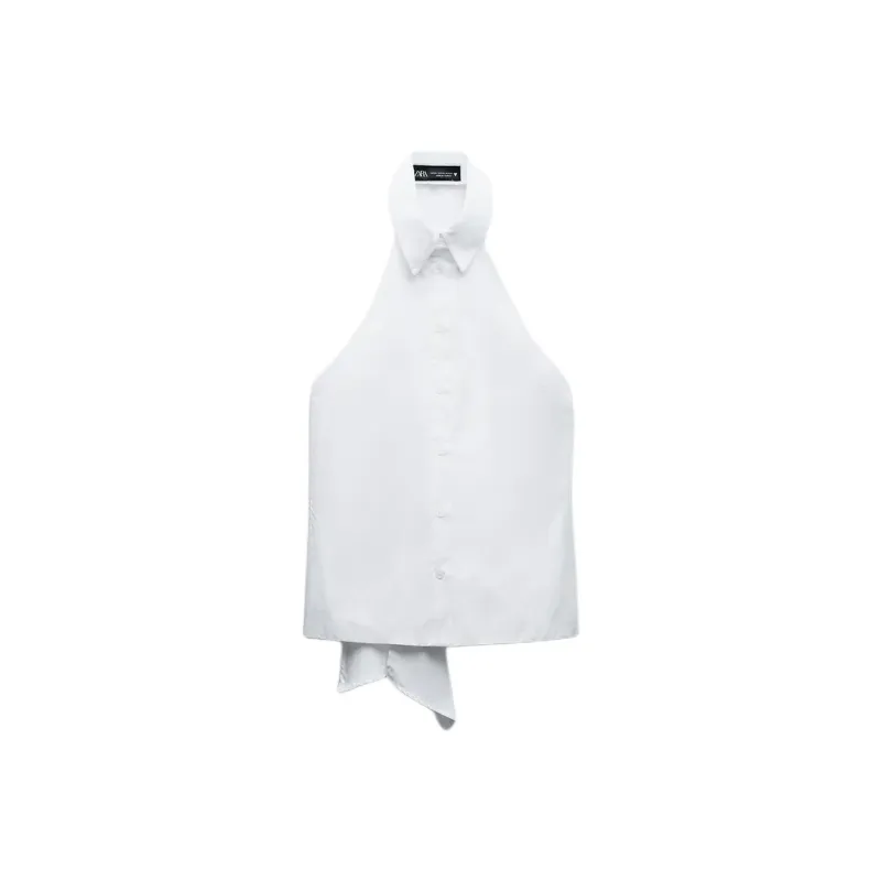 ZARA Tank Tops Women's White-0
