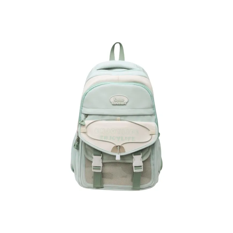 BRABOSTON Nylon With PVC Backpack Unisex Black/Mint Green/Yellow/Ecru/Light Blue-7