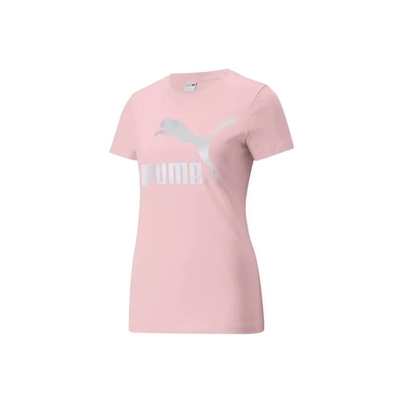 PUMA Set in Sleeve T Shirt Women's Pink-0