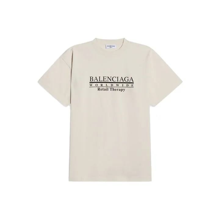 Balenciaga T Shirts Women's Light Beige-0