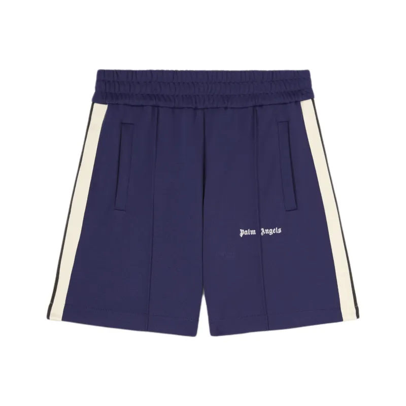 PALM ANGELS Logo Embroidered Track Shorts-0