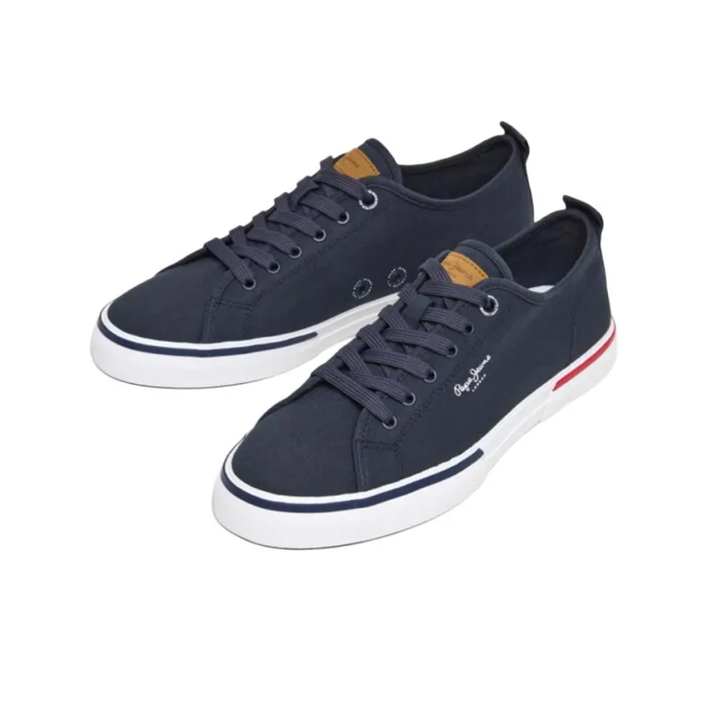 Pepe Jeans Abrasion Resistant Low Top Skateboard Shoes Men's Marine Blue-1