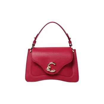 COCCINELLE Calfskin One Shoulder Handbag Women's Dark Red