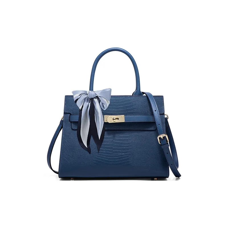 NATTY PU Kelly Bag, Shoulder Bag, Crossbody Bag, Handbag Women's Blue/Black-0