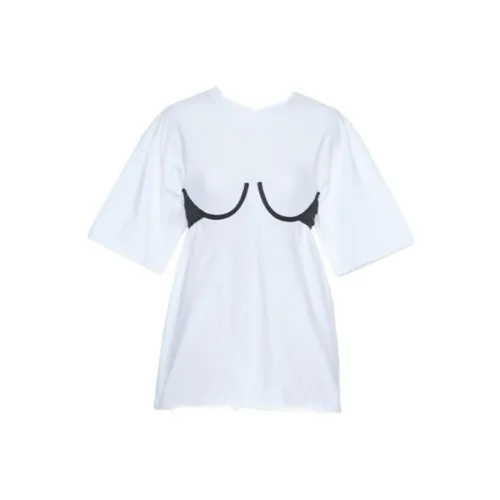 PushBUTTON T-Shirts Women's White