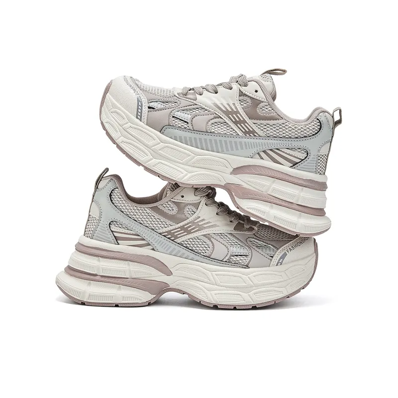 La Chapelle Low Top Chunky Sneakers Women's Pink-4