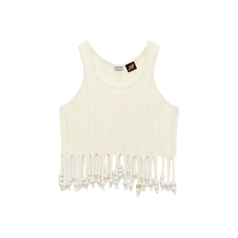 LOEWE Paula's Ibiza SS25 Tank Top Women's Beige-0