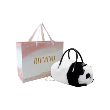 RIVMIND Plush Handbag, Shoulder Bag, Crossbody Bag Regular Women's Black/White/Ecru/Brown