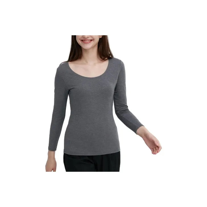 UNIQLO T Shirts Women's Truffle Gray-0