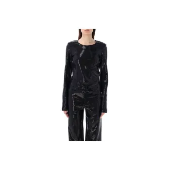 Rotate Sequin embellished Open back Top