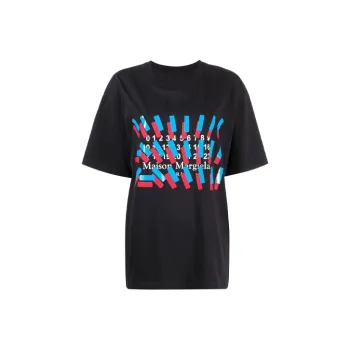 Maison Margiela SS21 Drop Shoulder Sleeve T Shirt Women's Black