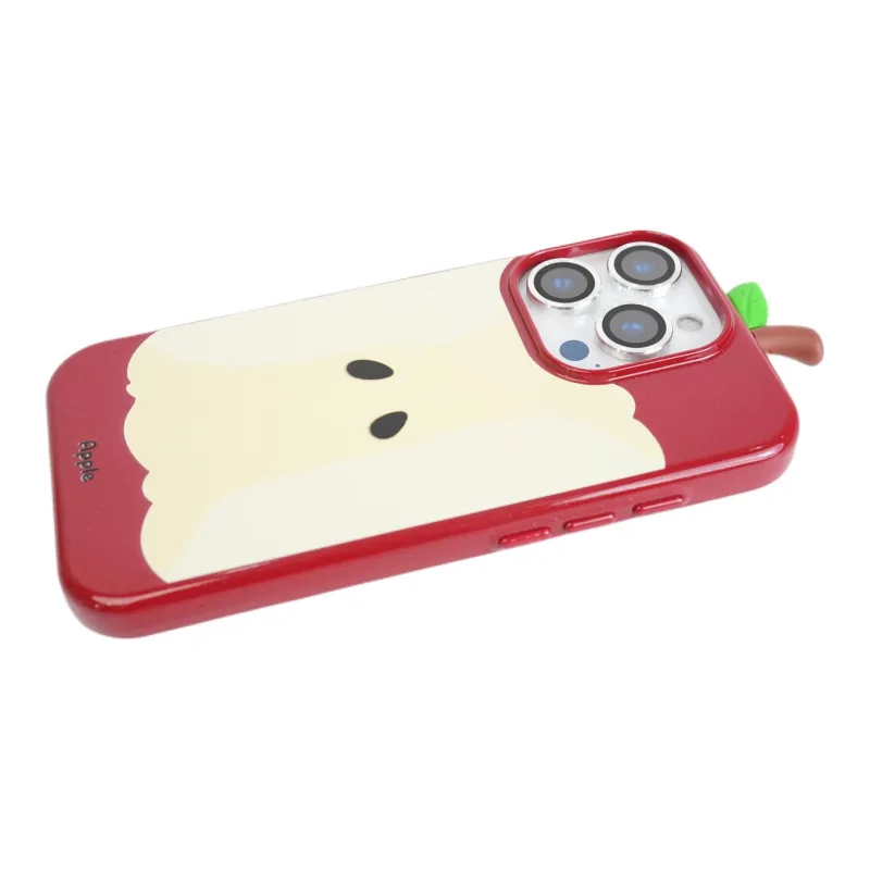 Sopi TPU Material 3D Effect Apple Branch With Pit Phone Cases Compatible With IPhone 16/15 Pro Max/Apple 13/14 Pro/Max-7