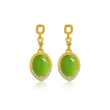 YINXIANGMOU Earrings Jasper Women's