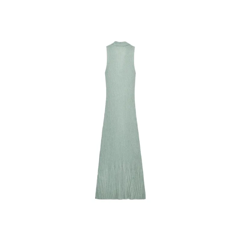 ZARA Sleeveless Dress Women's Lake Green-1