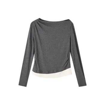 HDFULERN T Shirts Women's Gray