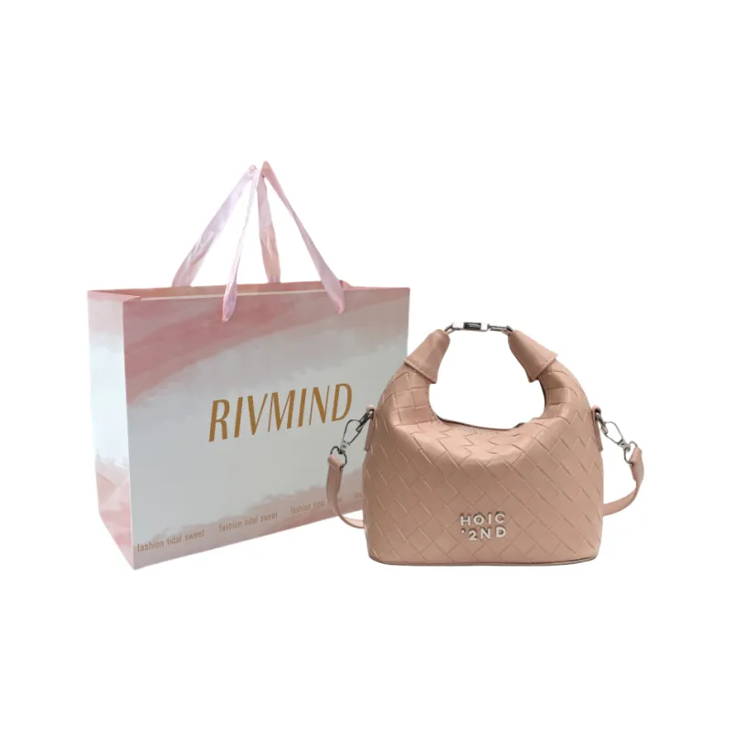 RIVMIND PU Crossbody One Shoulder Handbag Women's White/Pink/Silver/Green/Brown/Black-6
