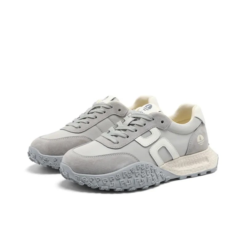 NAVIGARE Small Sailboat Abrasion Resistant Height Increasing Low Top Casual Shoes Women's Light Gray-4