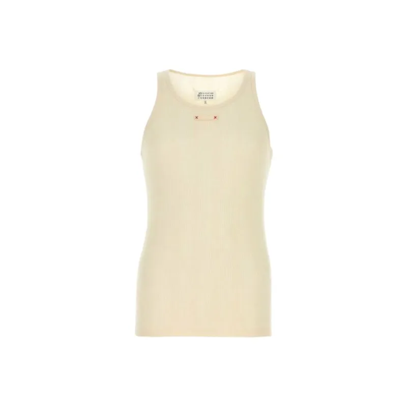 Maison Margiela Ribbed Knit Sleeveless Top-0