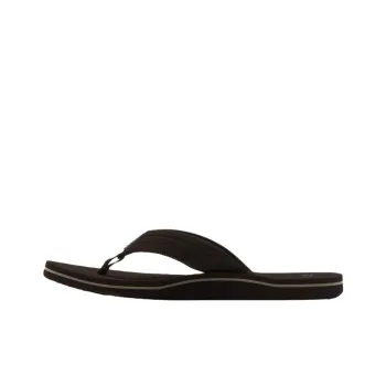 Quiksilver Rubber Sole Abrasion Resistant Flip Flops Men's Brown