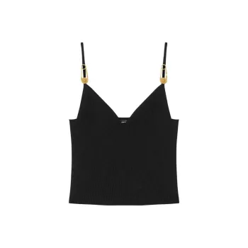 VERSACE Safety Pin Detailed Knitted Top