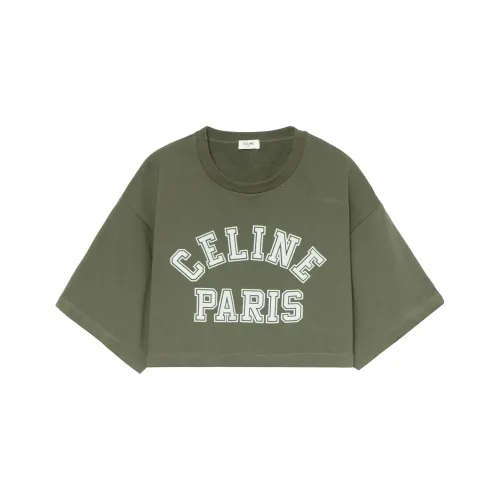 CELINE Crop Tops Women's Green