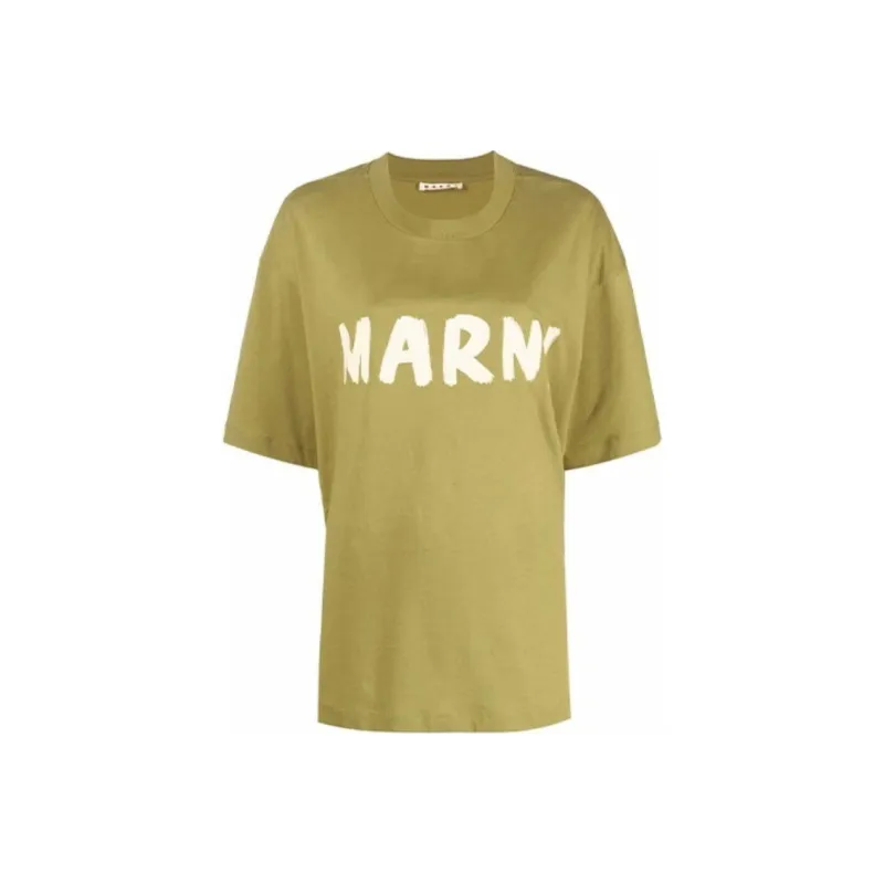 MARNI Logo T Shirt 'Green'-0