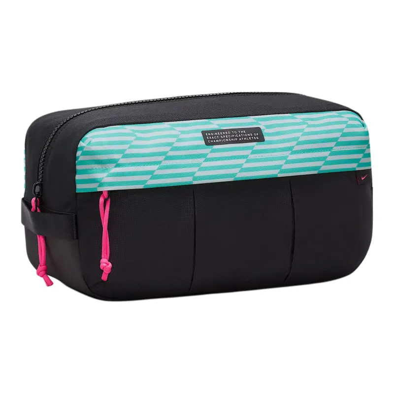 Nike Polyester Handbag Unisex Black & Aurora Green-1