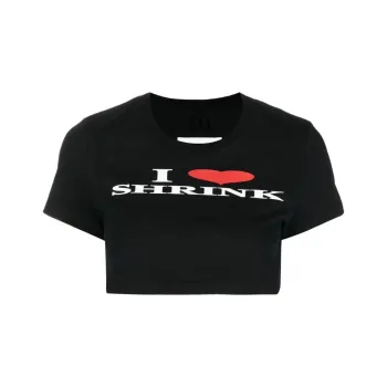 Doublet Slogan print Cropped T shirt