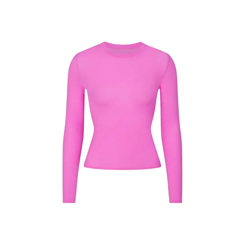 SKIMS FITS EVERYBODY LONG SLEEVE T-SHIRT T-Shirt Women's NEON ORCHID/Neon Orchid-0