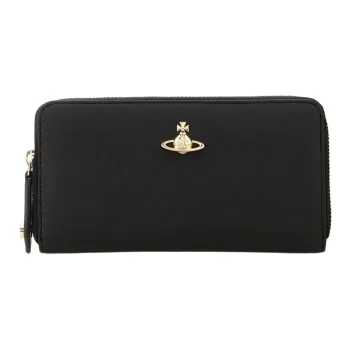 Vivienne Westwood Logo Plaque Zip Round Wallet
