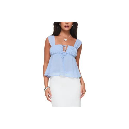 PRINCESS POLLY Tank Tops Women's BLUE/Blue