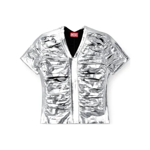 DIESEL T Ai Gathered V Neck T Shirt