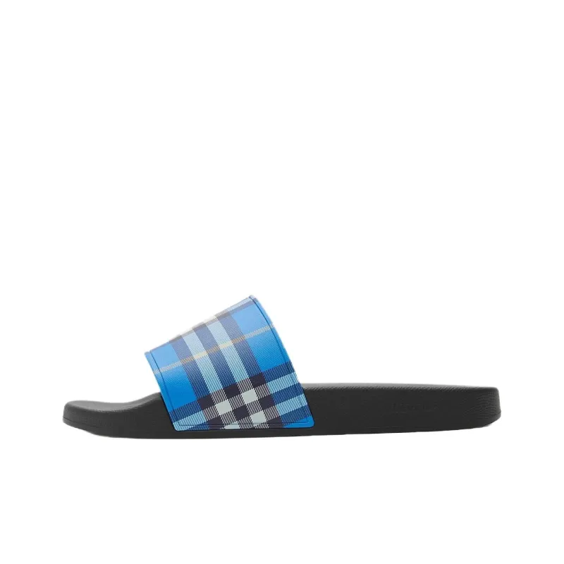 Burberry Slip Resistant Slide Slippers Men's Blue-0