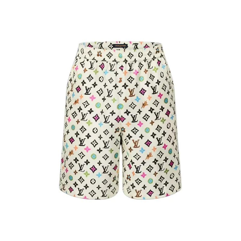 LOUIS VUITTON By Tyler The Creator Monogram Printed Silk Shorts-0