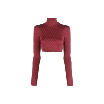AMBUSH Mini Monogram Crop Top Shirt Russet Brown