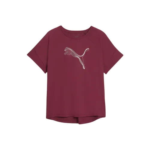 PUMA T-Shirts Women's Burgundy