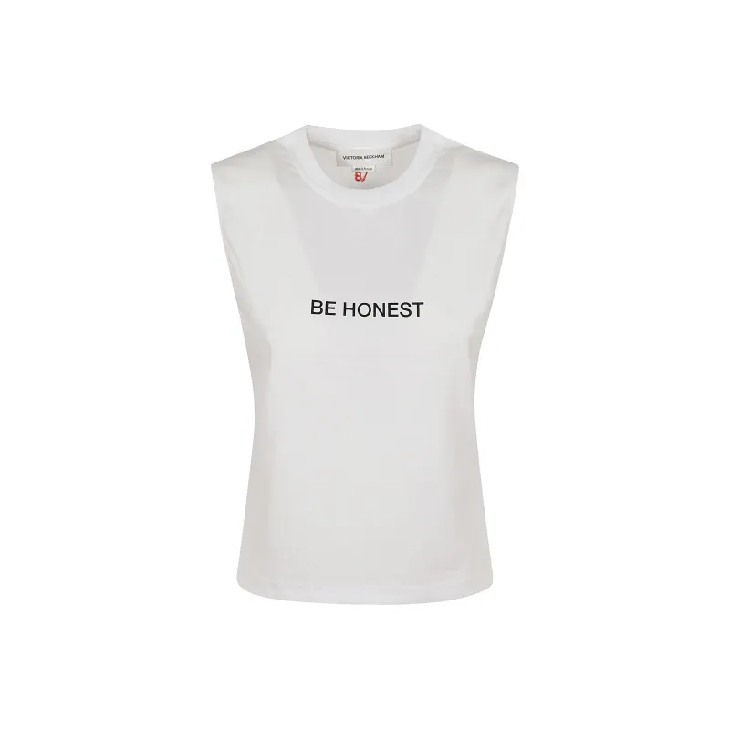 Victoria Beckham Be Honest Crewneck Tank Top-0